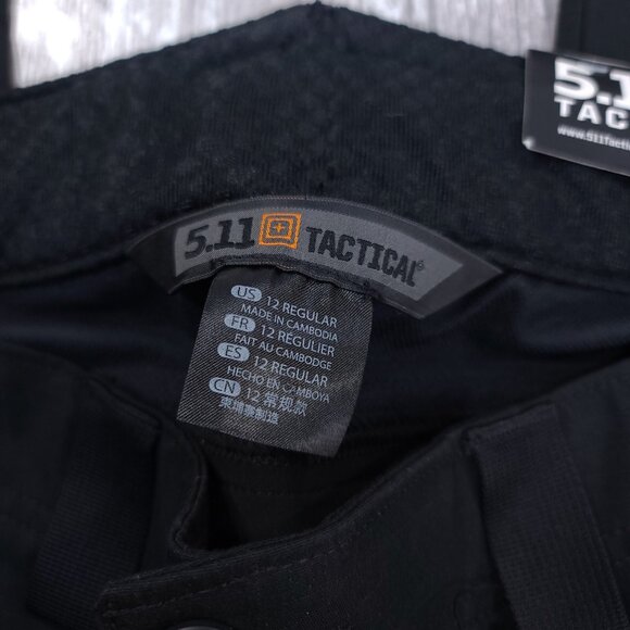 5.11 Tactical Womens Xprt Operator Pants Size 12 Black Knee Pad Cargo Stretch - Picture 7 of 9